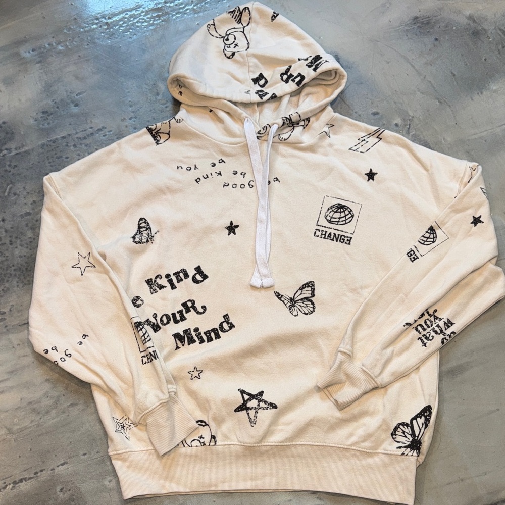 Grayson/Threads Black Label "Be Kind To Your Mind" Graphic Hoodie - Medium